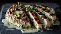 Artisan Blue Cheese Wheel on Dark Rustic Surface in Gourmet Food Setting