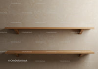 Minimalist Wooden Wall Shelves in Modern Interior Design