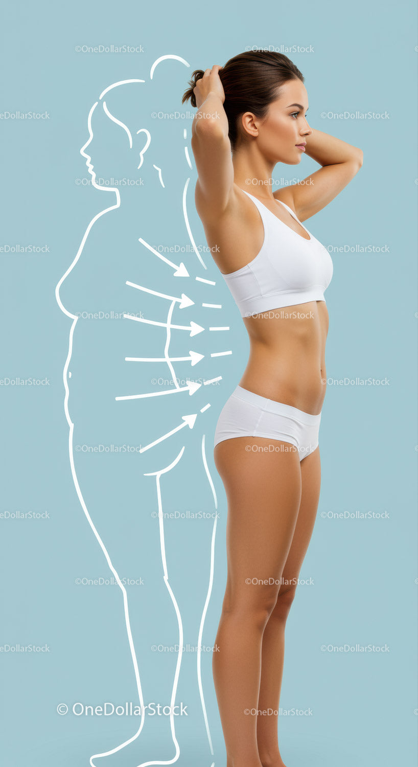 Athletic Woman in White Sportswear Doing Stretching Exercise