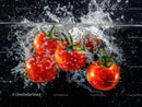 Fresh Cherry Tomatoes Splashing in Water