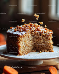 Caramel Cake with Crunchy Topping and Soft Interior