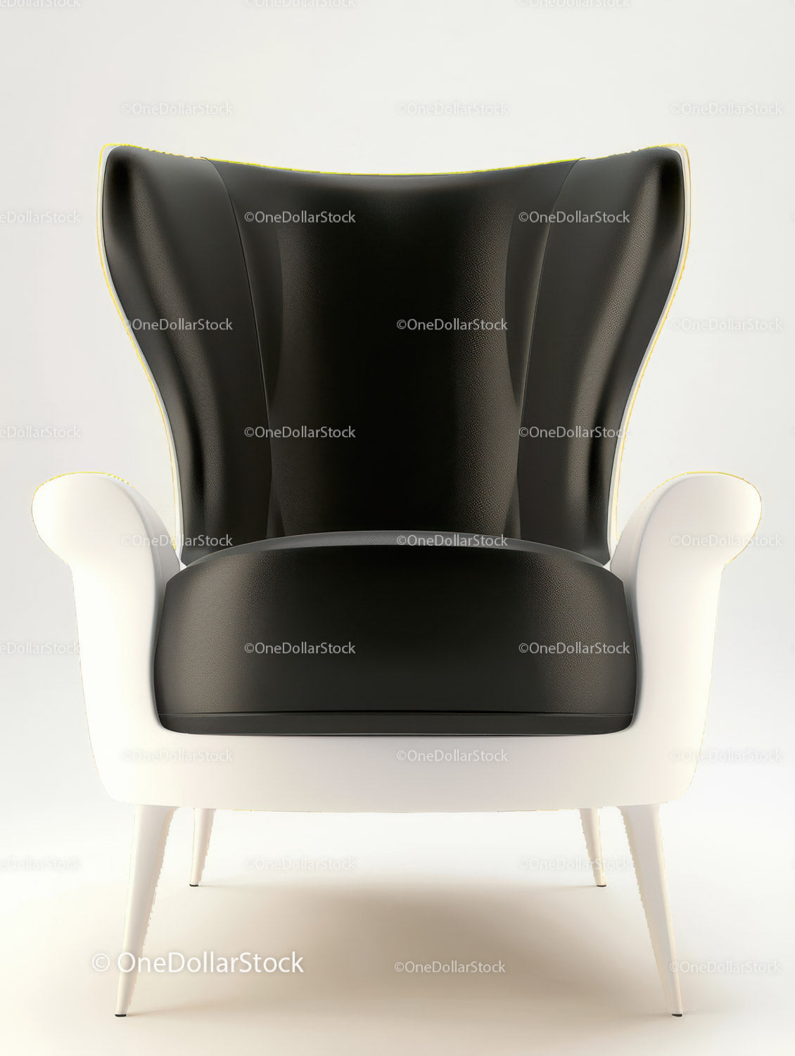 Modern Black Leather Lounge Chair for Elegant Interior Design
