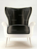 Modern Black Leather Lounge Chair for Elegant Interior Design