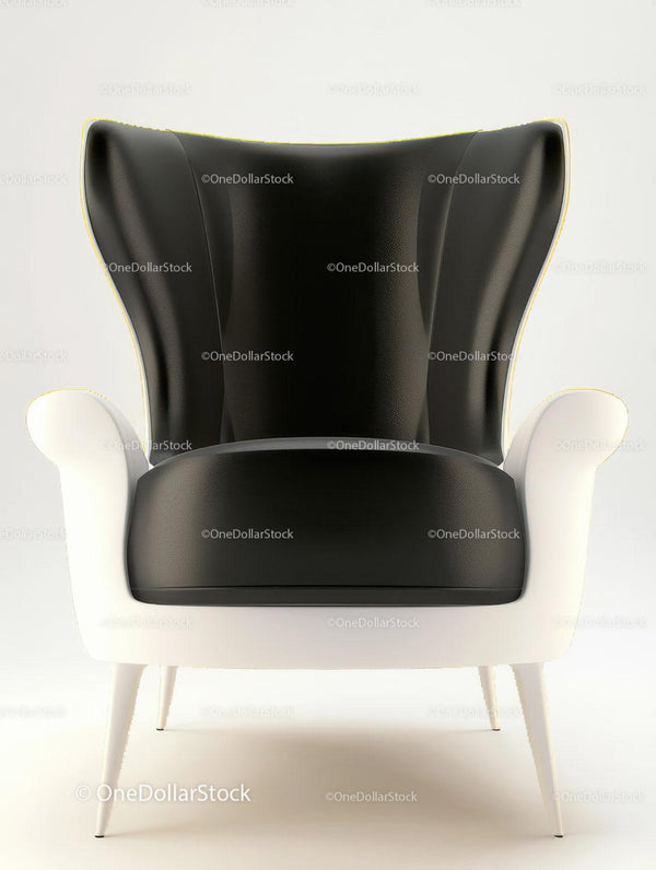 Modern Black Leather Lounge Chair for Elegant Interior Design