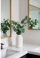 Elegant Green Foliage in White Vase for Modern Interior Decor