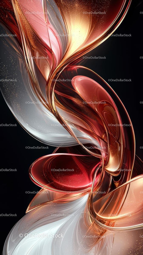 Abstract Swirl with Vibrant Colors and Flowing Lines