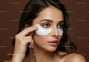 Portrait of a Young Woman with Under-Eye Patches for Beauty Care