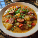 Hearty Sausage and Vegetable Soup with Potatoes and Carrots