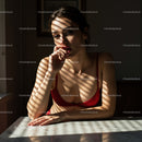 Elegant Female Model in Soft Natural Light Capture