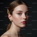 Stunning Woman with Gold Jewelry and Elegant Style