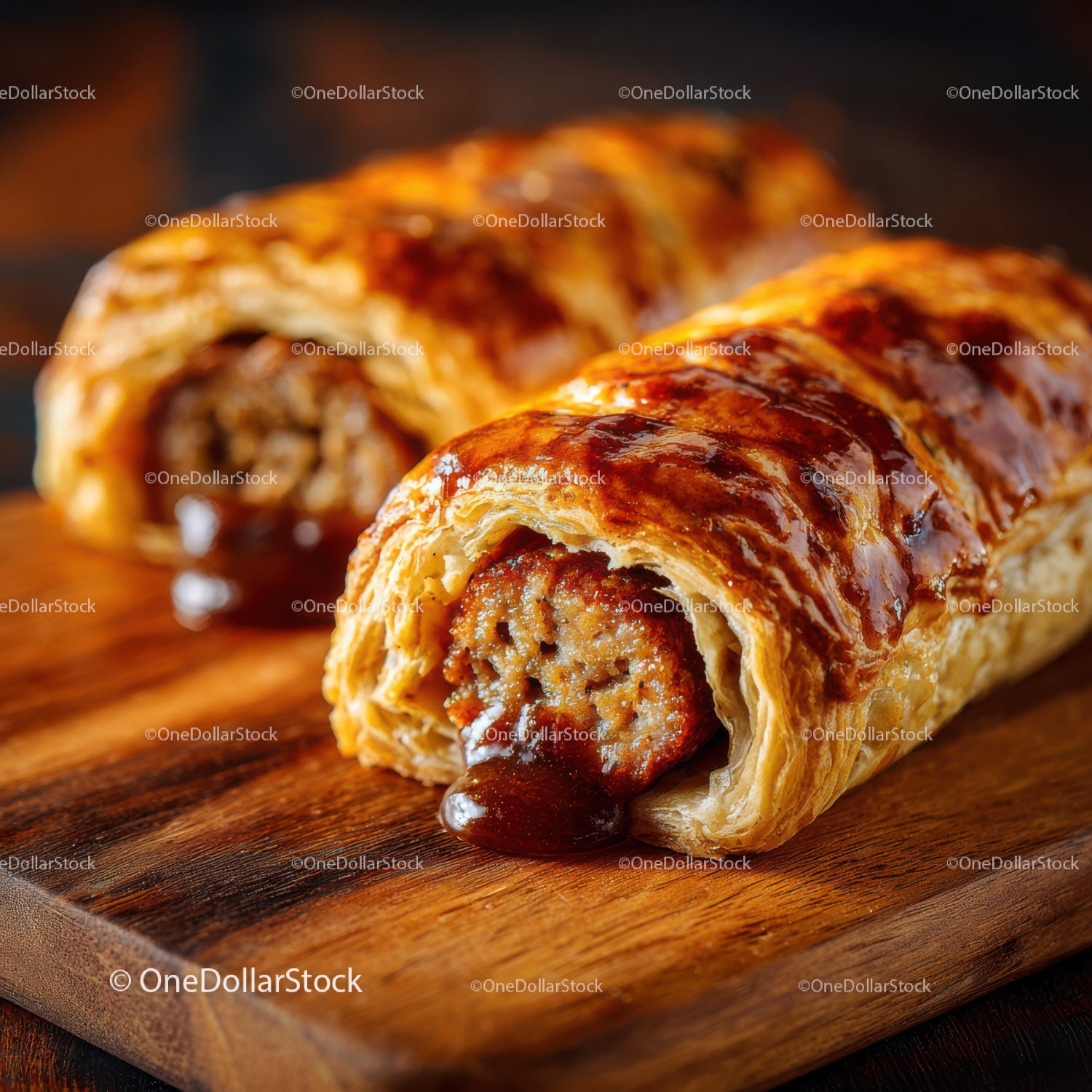 Delicious Sausage Roll with Crispy Pastry and Savory Filling