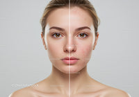 Portrait of Young Woman with Clear Skin and Beautiful Complexion