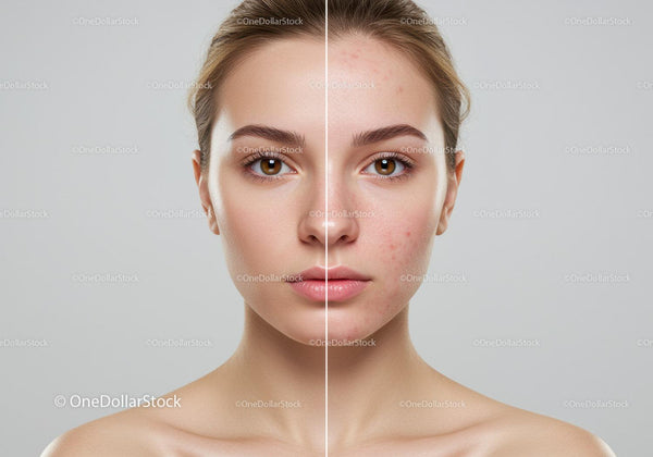 Portret Młodej Kobiety z Gładką Skórą i Piękną Cerą