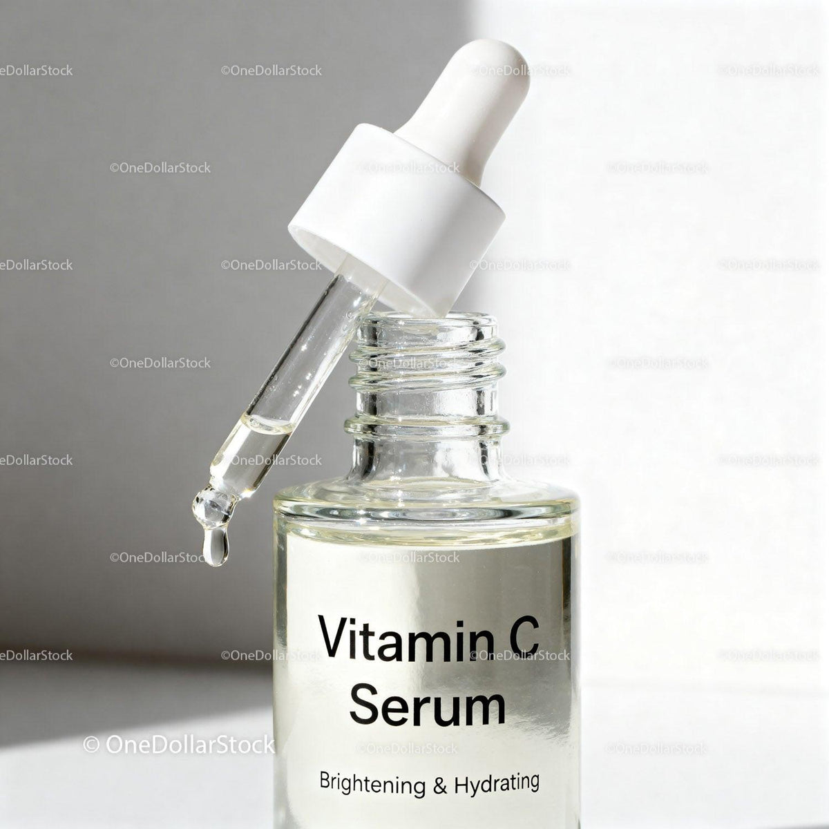 Clear Vitamin C Serum with Dropper for Skin Care