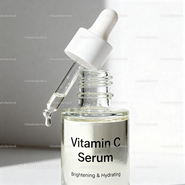 Przejrzyste serum z witaminą C z pipetą do pielęgnacji skóry