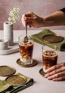 Refreshing Iced Coffee with Milk Served in Clear Glasses for Summer Refreshment