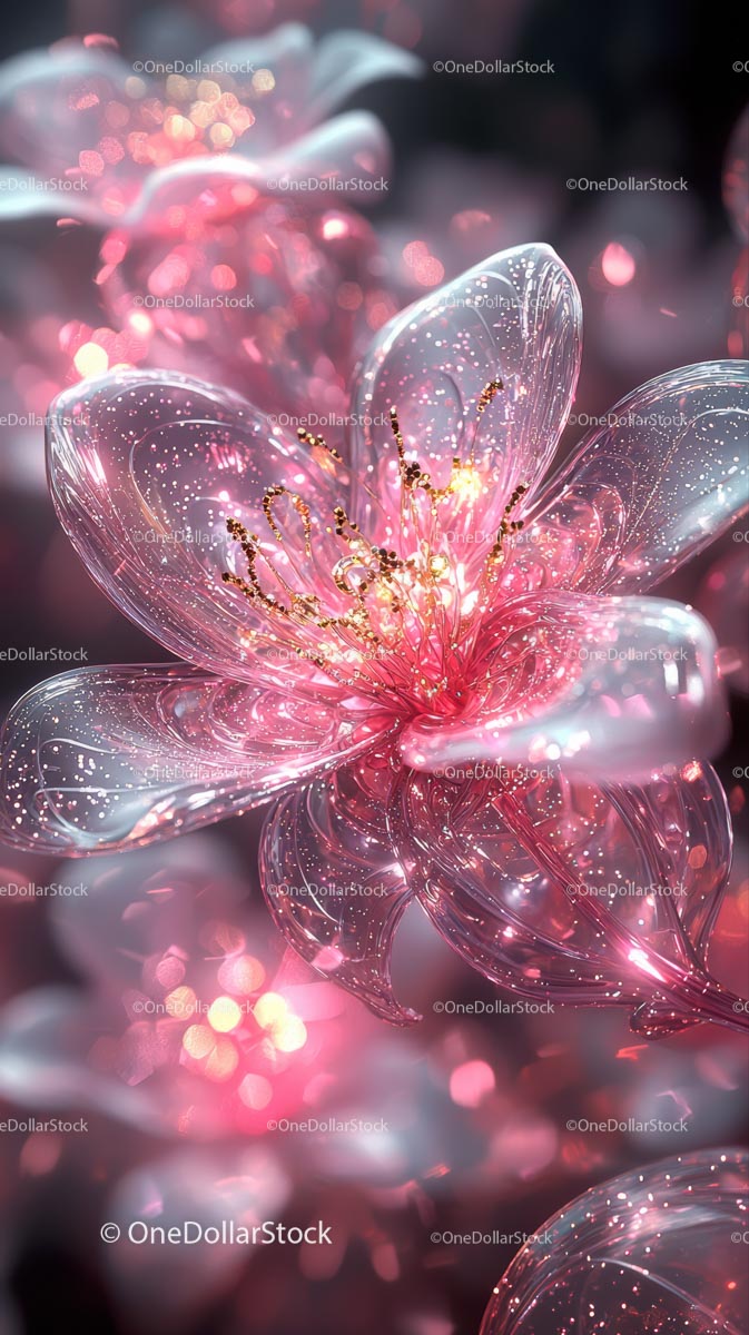 Pink Glittering Balloon Flower for Festive and Elegant Decor