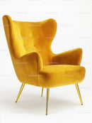 Stylish Yellow Velvet Armchair for Modern Interior Decor