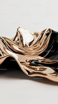 Elegant Abstract Metallic Sculpture with Smooth Flowing Lines