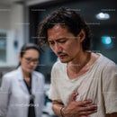 Man Experiencing Chest Pain in Medical Emergency