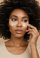 Close-up of a Woman Applying Under-Eye Patches for Beauty Care