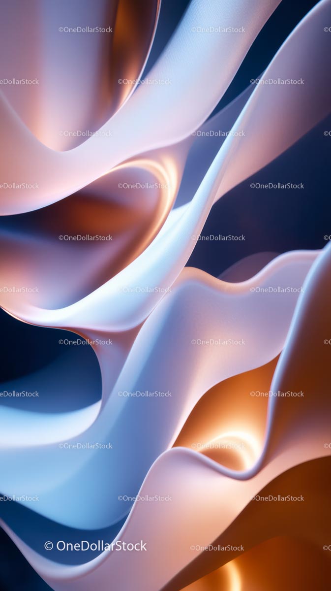 Abstract Flowing Shapes with Soft Colors and Elegant Curves