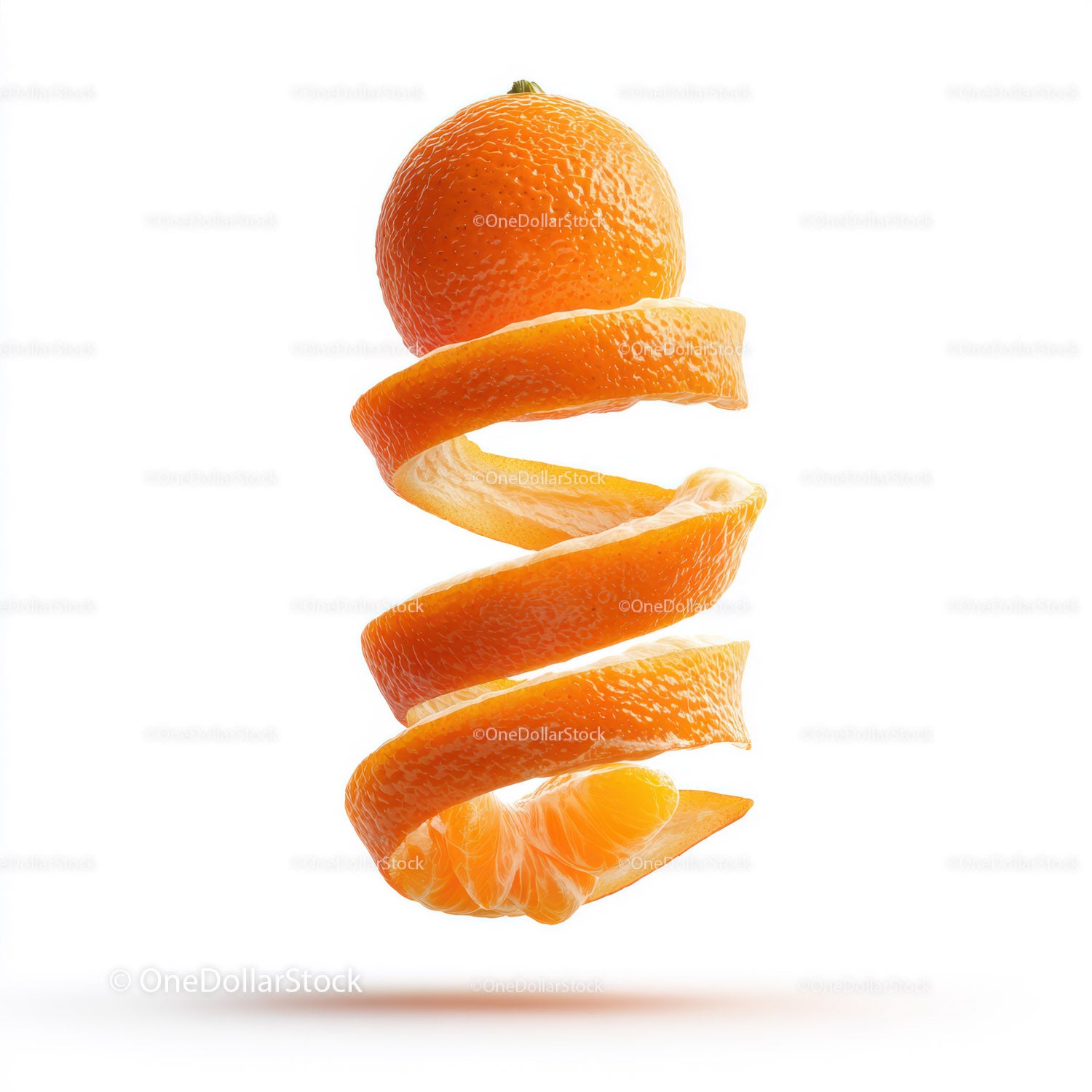 Vivid Orange Slices and Peel with Bright Natural Lighting