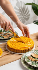 Mango Tart with Sliced Mango and Elegant Presentation