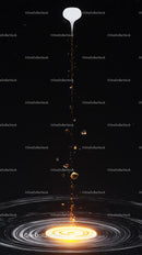 Liquid Droplet Splash Impact Over a Water Surface in Action