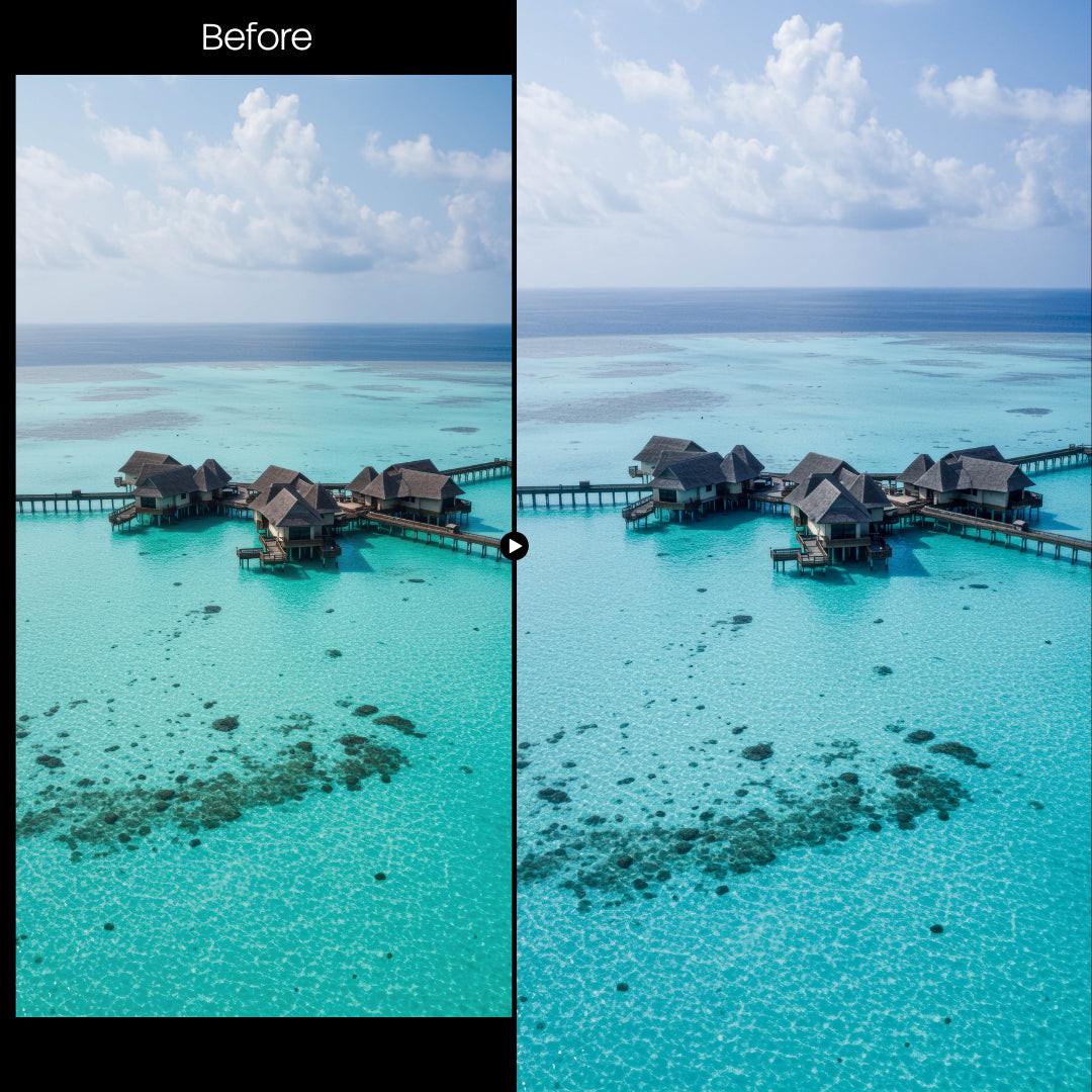 coastal photography edit with Water Tones Lightroom presets