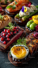 Assorted Gourmet Canapés and Savory Appetizers for Elegant Parties
