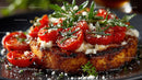 Crispy Breaded Cutlet with Cherry Tomatoes and Fresh Herbs