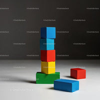 Colorful Wooden Stacking Blocks for Kids Educational Play and Learning