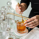 Elegant Orange Cocktail in Crystal Glass with Citrus Garnish