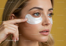 Close-Up of Woman with Under-Eye Patches During Skincare Routine