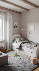 Modern Children's Bedroom with Cozy Decor and Playful Toys