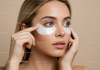 Woman Applying Under Eye Patches for Skincare Routine