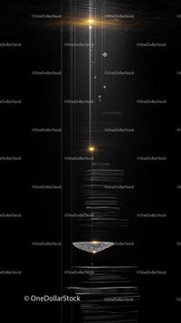 Cosmic Energy Burst in Space with Light Streaks and Stars