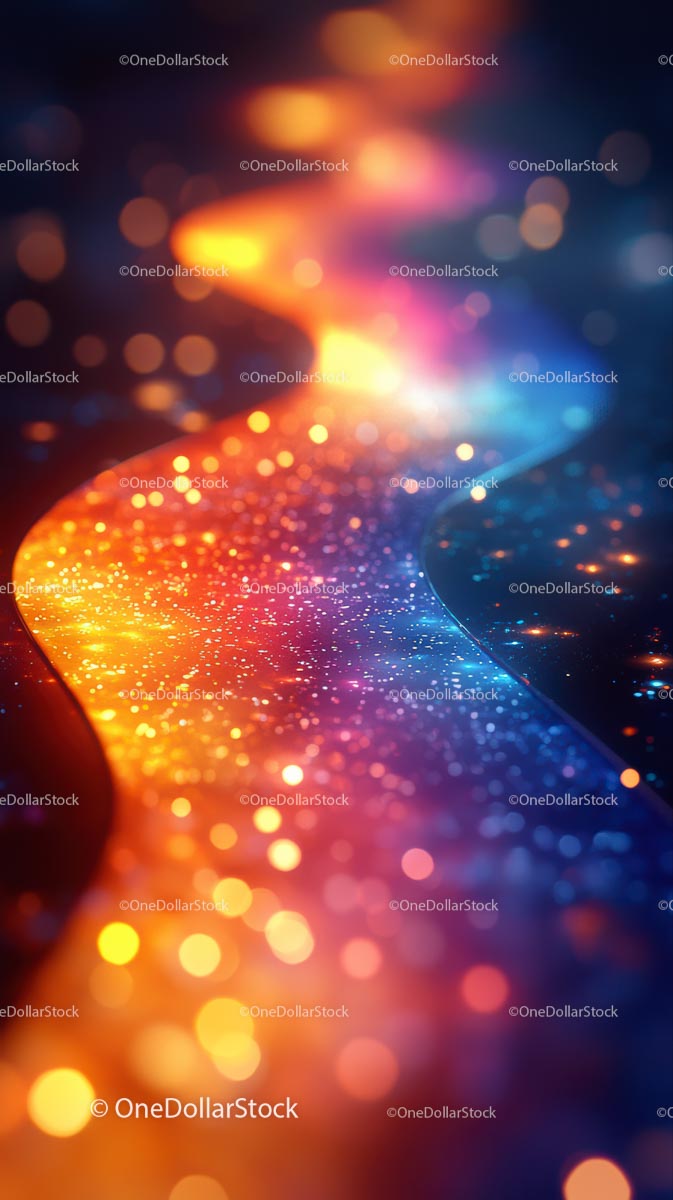 Abstract Colorful Light Trails and Bokeh for Creative Design