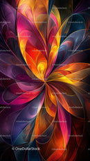 Vibrant Abstract Fractal Art with Swirling Patterns