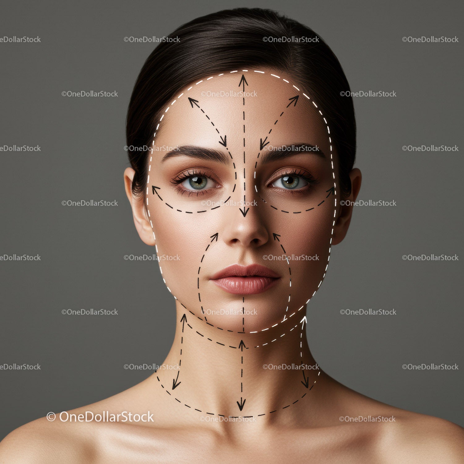 Professional Female Facial Skincare and Makeup Analysis Model