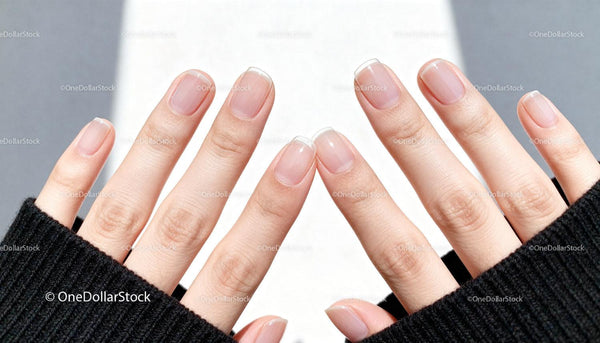 Close-up of well-groomed hands with natural nails