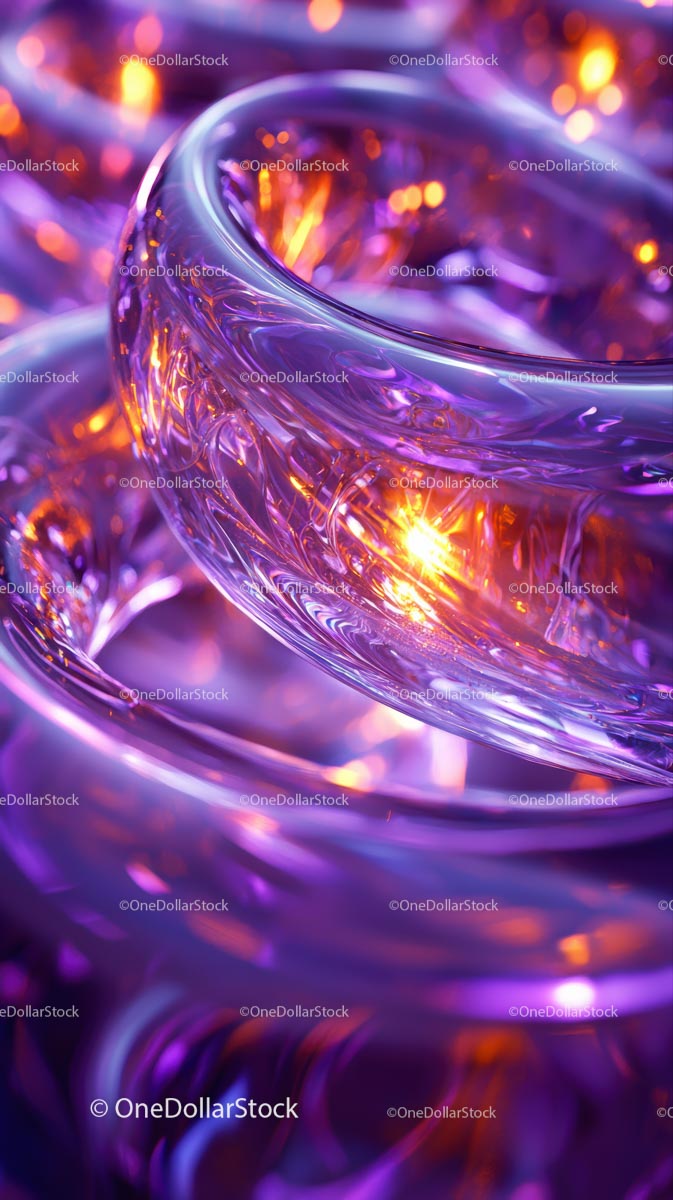 Colorful Abstract Glass Sculpture with Vibrant Light Reflections