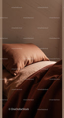 Cozy Bedroom with Plush Pillows and Warm Bed Linens