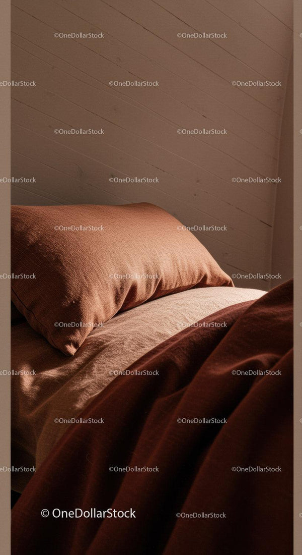 Cozy Bedroom with Plush Pillows and Warm Bed Linens
