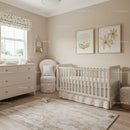 Cozy Nursery Room with Baby Crib and Floral Wall Art for Peaceful Living