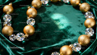 Elegant Gold and Crystal Beaded Necklace on Velvet