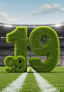 Large Grass Number Nineteen on Soccer Field