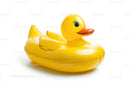 Yellow Rubber Duck in Floating Pool Toy for Summer Fun
