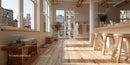 Bright Urban Apartment with Wooden Floor and Large Windows